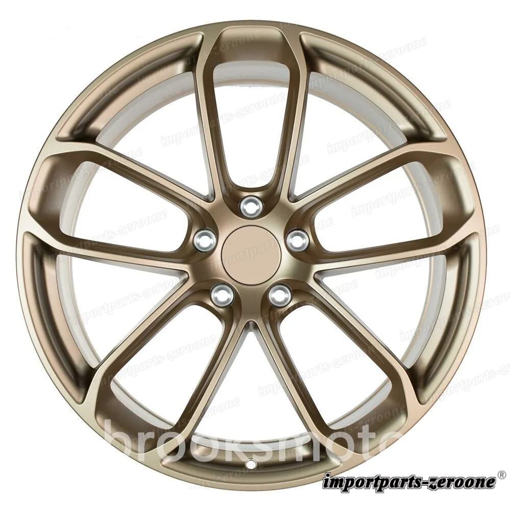 ポルシェ カイエン 20x9.5  20インチ ツイン 5 スポークサテンゴールド スクエアホイール LI-1278