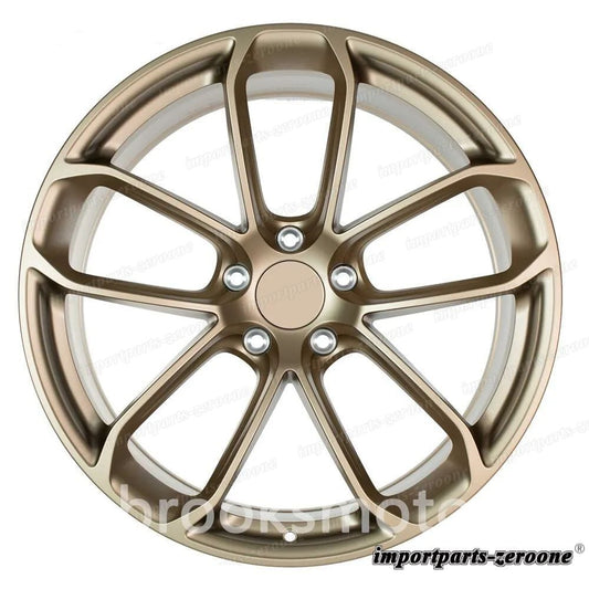 ポルシェ カイエン 20x9.5  20インチ ツイン 5 スポークサテンゴールド スクエアホイール LI-1278
