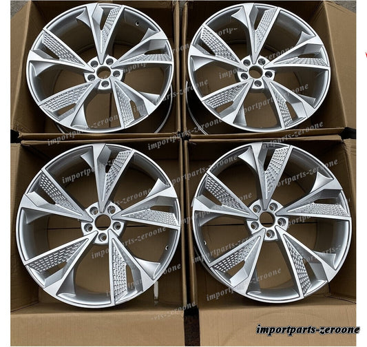 22インチ 新品RS7 スタイルホイール 2016+ アウディ Q7 Q8 RS Q7 RS Q8 グロスブラック フル　-BRN-12264