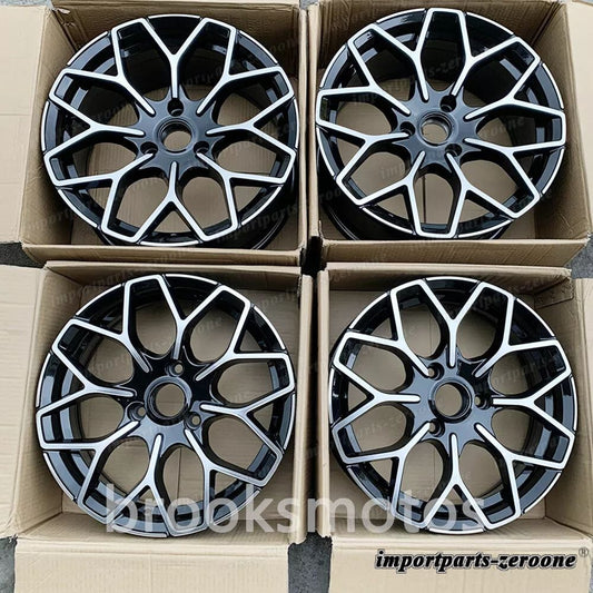 16x6 17x7 スタッガー B スタイル ブラック ホイール  スマートフォートゥー 3x112  LI-1362