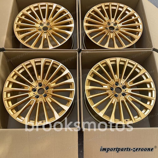 22インチ 新品 マルチスポーク ゴールド スタイル ホイール  2023+ BMW G09 XM 5x120 22x10 22x11 適合 LI-1337