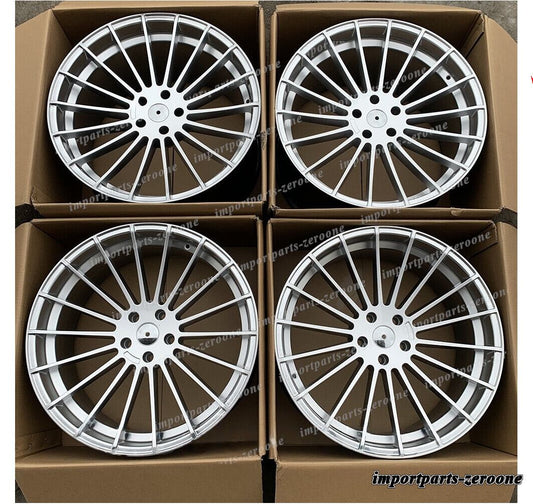 22インチ HM スタイル シルバー ホイール  BMW X5 E70 F15 X6 E71 F16 5x120 フローフォーム　-BRN-12224