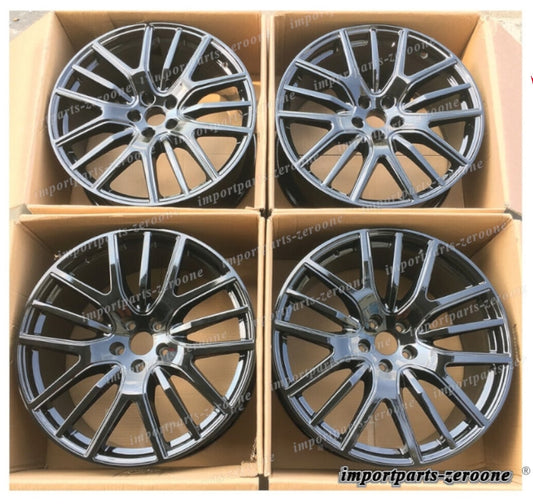 1点限り 21インチ　グロスブラック　ホイール　マセラティ　ギブリ　21X9 21x10.5 　４本セット　-BRN-11412★