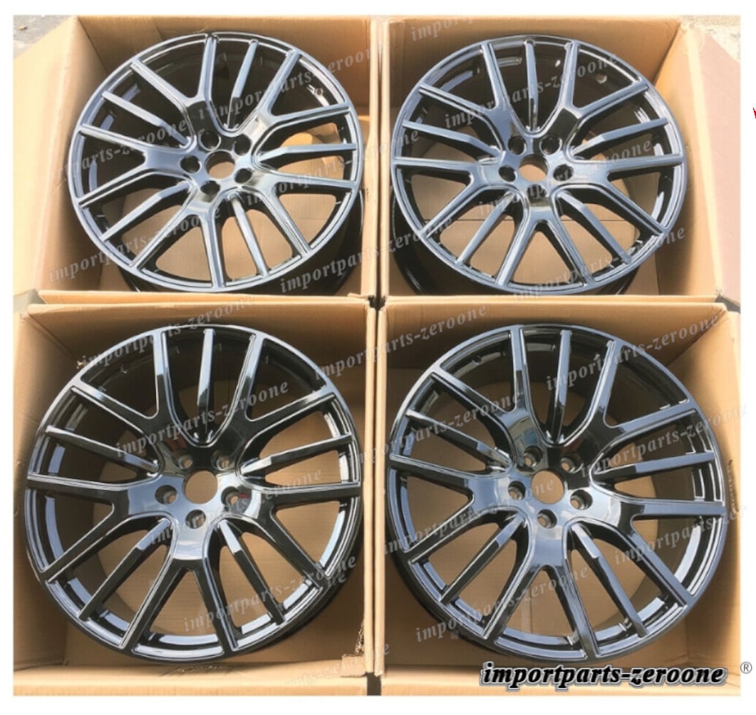 1点限り 21インチ　グロスブラック　ホイール　マセラティ　ギブリ　21X9 21x10.5 　４本セット　-BRN-11412★