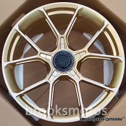 19インチプラチナ ゴールド フォージド ホイール  ポルシェ 997 911 カレラ ナローボディ適合 LI-2256