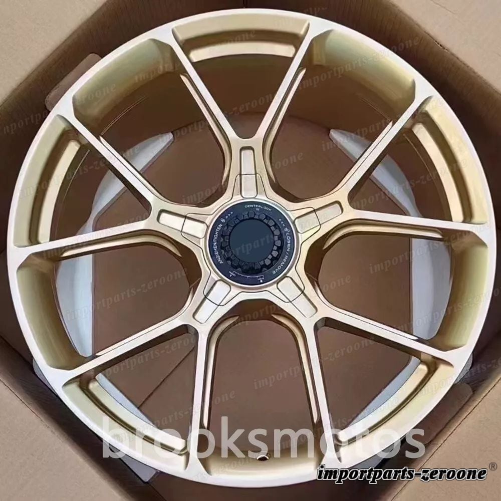 19インチプラチナ ゴールド フォージド ホイール  ポルシェ 997 911 カレラ ナローボディ適合 LI-2256