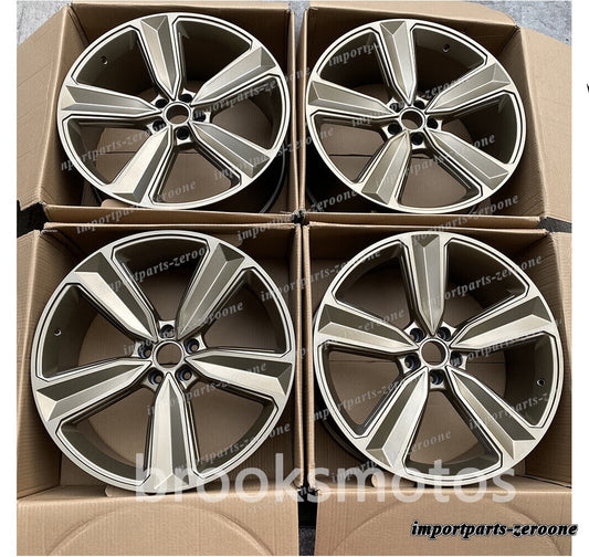 1点限り 19インチ新品ブロンズホイールアウディa4 s4 a6 a6 allroad 19x8.5 オフセット 40 　4本セット　-BRN-11696　鍛造　★