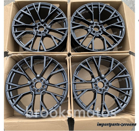 1点限り 21インチ グロス ブラック フォージド ホイール フィット 2020+ BMW X5M F95 X6M F96 21x10.5 21x12 809　-BRN-11614★