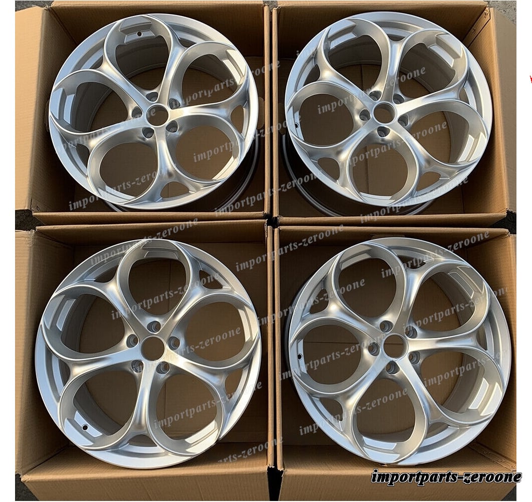 アルファ ロメオ ジュリア 19インチ ハイパー シルバー スタッガー スタイル ホイール  19x9.5 4本セット 　-BRN-12208-2