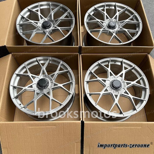 新品ポルシェ 718 GT4 20x8.5 20x11  20インチブラシグレー鍛造ホイール LI-1631