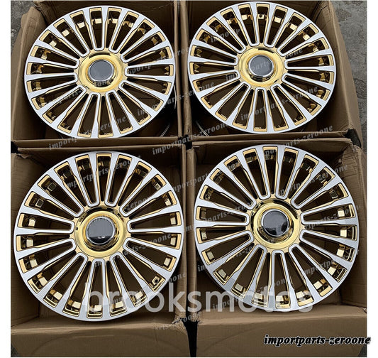 1点限り 20インチ クロームゴールド m スタイル ホイール リンカーン mkx 20x8.5 オフセット 38 　-BRN-11931　鍛造　★
