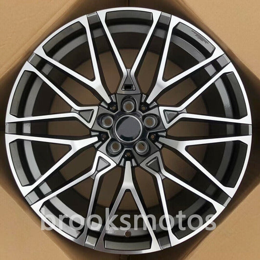 1点限り 21インチ　2020+ BMW X6M X5M グレー STYLE ホイールセット 21X10 21X11.5 5X112 ４本セット 818 　-BRN-1015★