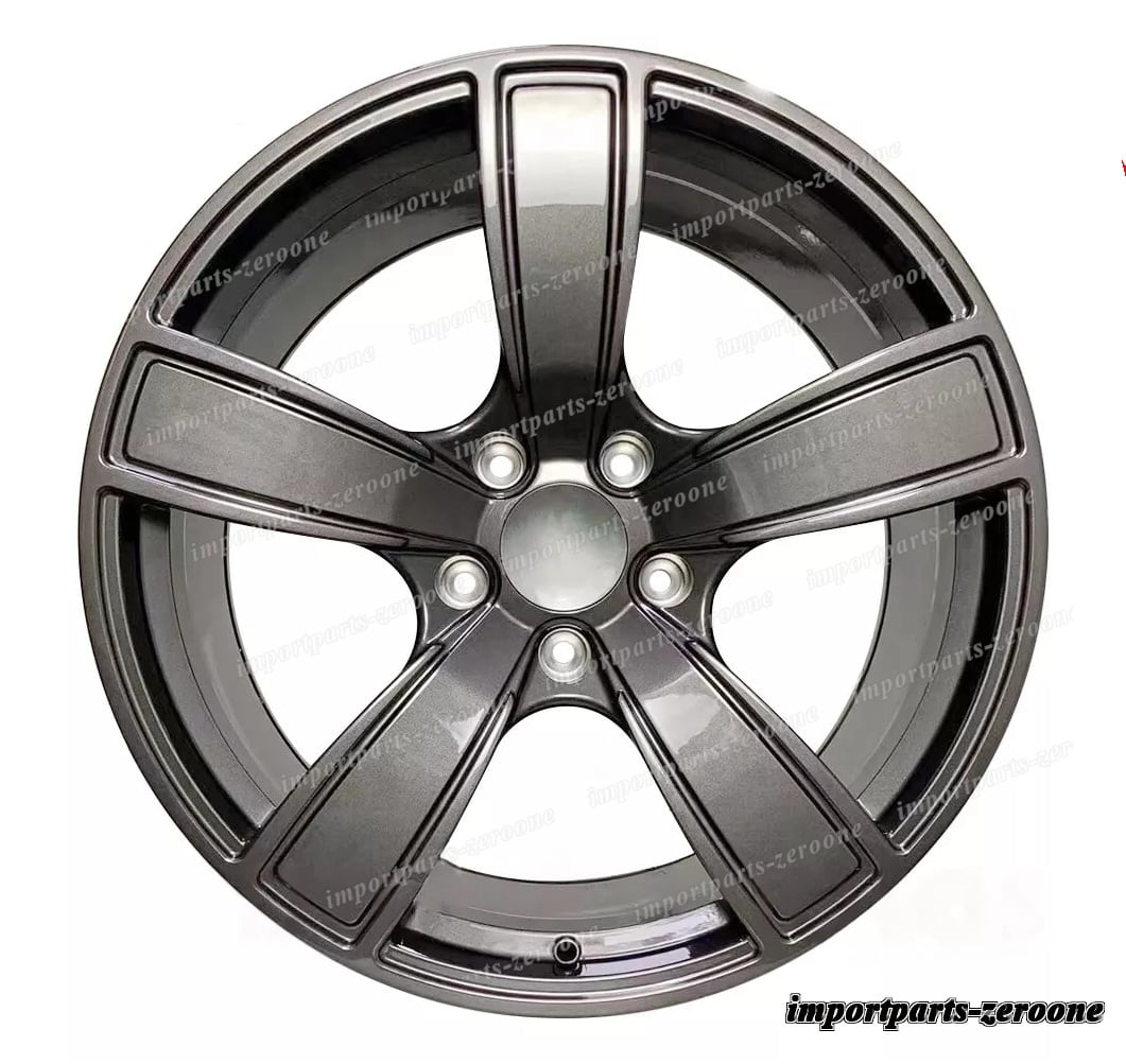 1点限り 2017+ ポルシェ カイエン 21x9.5 21x11 21インチ 新品5 スポークグレースタイルホイール　-BRN-12493★