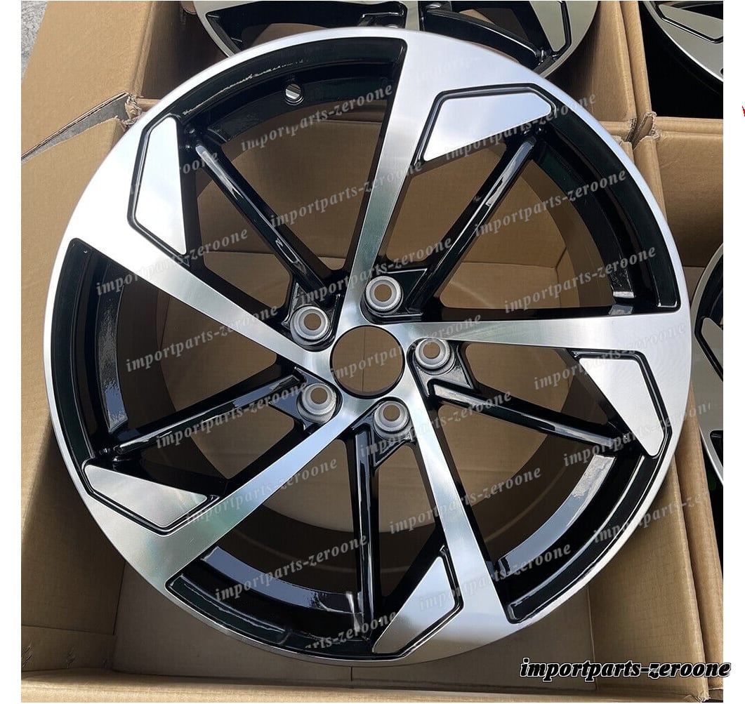 1点限り 18インチ RS スタイル ブラック ホイール アウディ B8 A4 S4 18x8 オフセット45 4 個セット 　-BRN-12125★