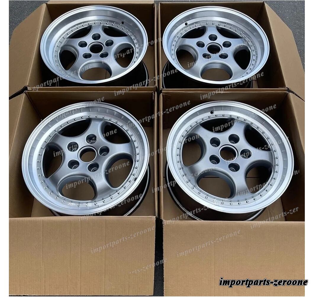 18インチ クラシック ワイド グレー スタイル ホイール ポルシェ 996 997 911 ナローボディ　２ピース　鍛造　-BRN-12693-3