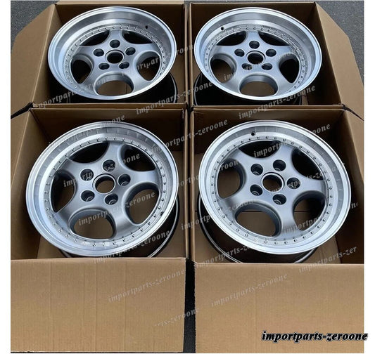 18インチ クラシック ワイド グレー スタイル ホイール ポルシェ 996 997 911 ナローボディ　２ピース　鍛造　-BRN-12693-3