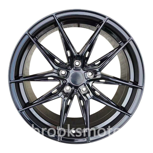 21インチ NEW 5 スポークスタイル ブラック ステージ フォージド ホイール  テスラモデル S BRN-1626