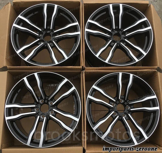 22インチ ブラック スタイル スタッガー ホイール  フィット 2016-2021 BMW 7 シリーズ 730 740 750 612 LI-1167