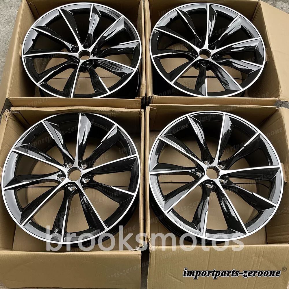 22インチ新品タービンスタイル鍛造スタッガーホイールテスラモデル x 22x9 22x10 適合 LI-2072