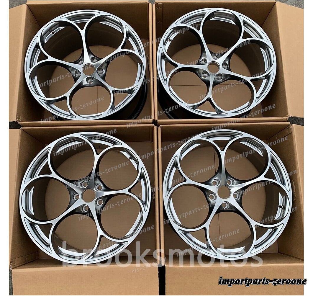 1点限り 19インチ　ハイパーブラックフル　フォージドホイール 19x9.5 19x10.5 5x112 66.6 4 個セット 　-BRN-11535　鍛造　★