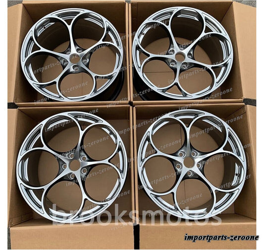 1点限り 19インチ　ハイパーブラックフル　フォージドホイール 19x9.5 19x10.5 5x112 66.6 4 個セット 　-BRN-11535　鍛造　★