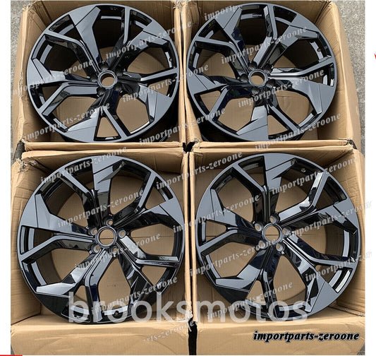 1点限り 19インチ NEW　ホイールセット アウディ SQ2 19X8 オフセット45 グロスブラック　5x112-BRN　-BRN-11535★