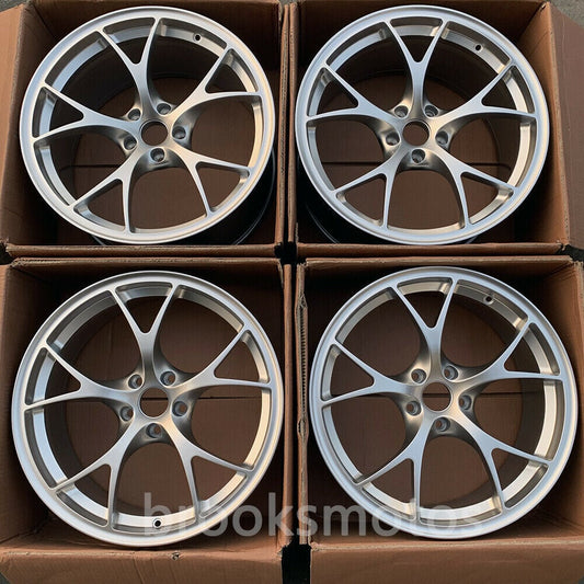 1点限り 19インチ　日産 240SX S14 19インチ ホイールセット 19x8.5 19x9.5 ハイパーシルバー 　-BRN-1020　鍛造　★