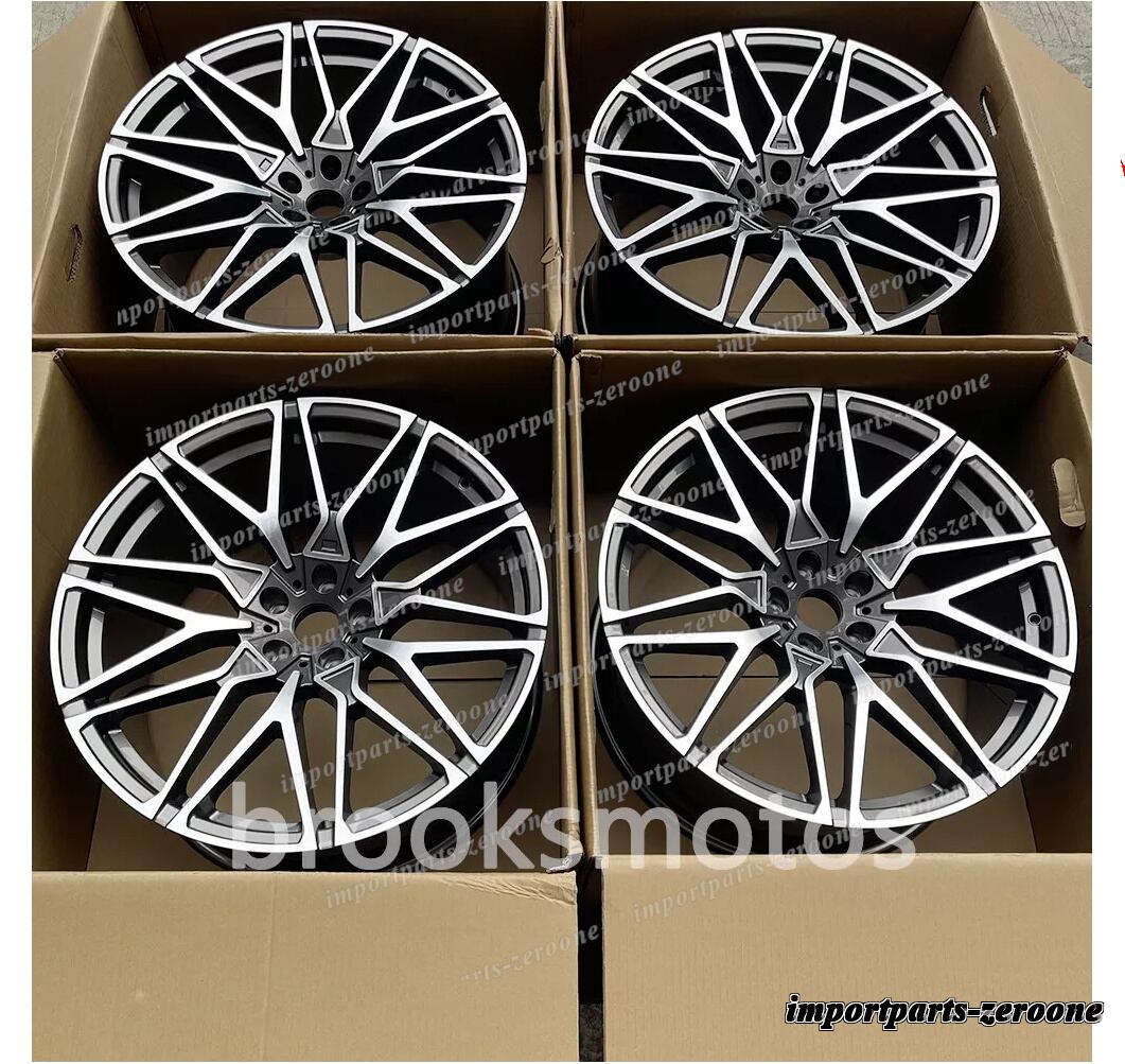 22インチ グレー スタイル ホイール  BMW X5 E70 F15 X6 E71 F16 5x120 818 22x9.5/10.5 　-BRN-12494