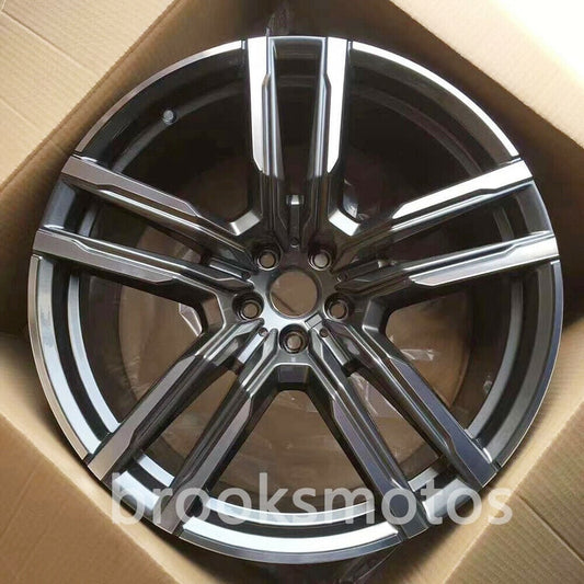 1点限り 21インチ TWIN 5 スポーク グレー STYLE ホイールセット 2020+ BMW X5M F95 X6M F96 808 　-BRN-1202★