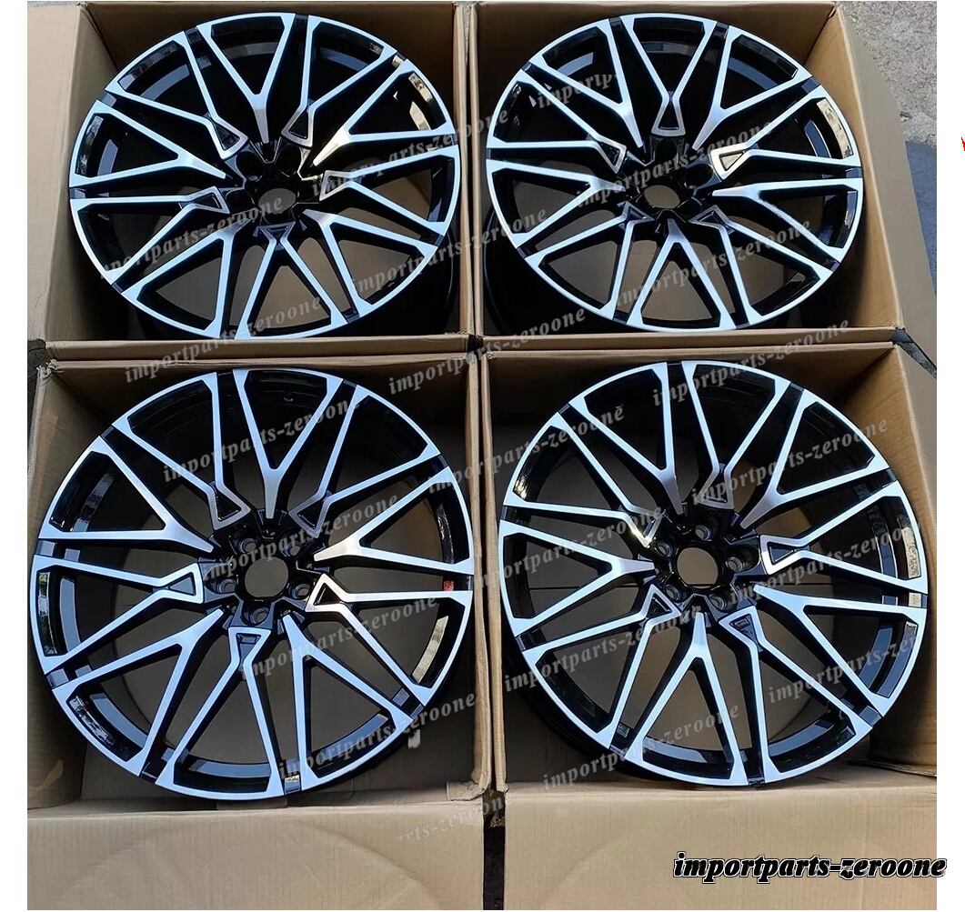 22インチ 新品 ブラック スタイル ホイール  BMW X5 E70 F15 X6 E71 F16 5x120 818 4 個セット　-BRN-12491