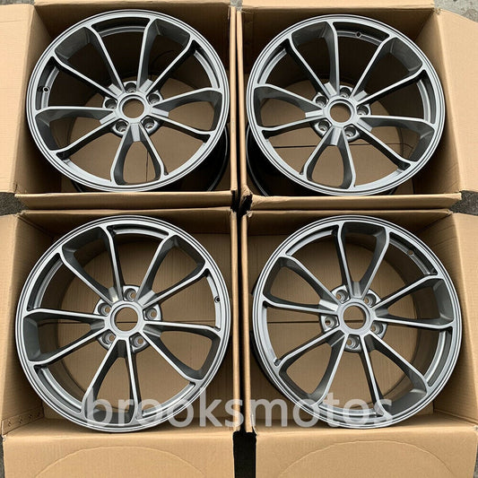 1点限り 19インチ グレー STYLE GED ホイールセット ポルシェ 911 GT3 19X8.5 19X11 　-BRN-1040　鍛造　★