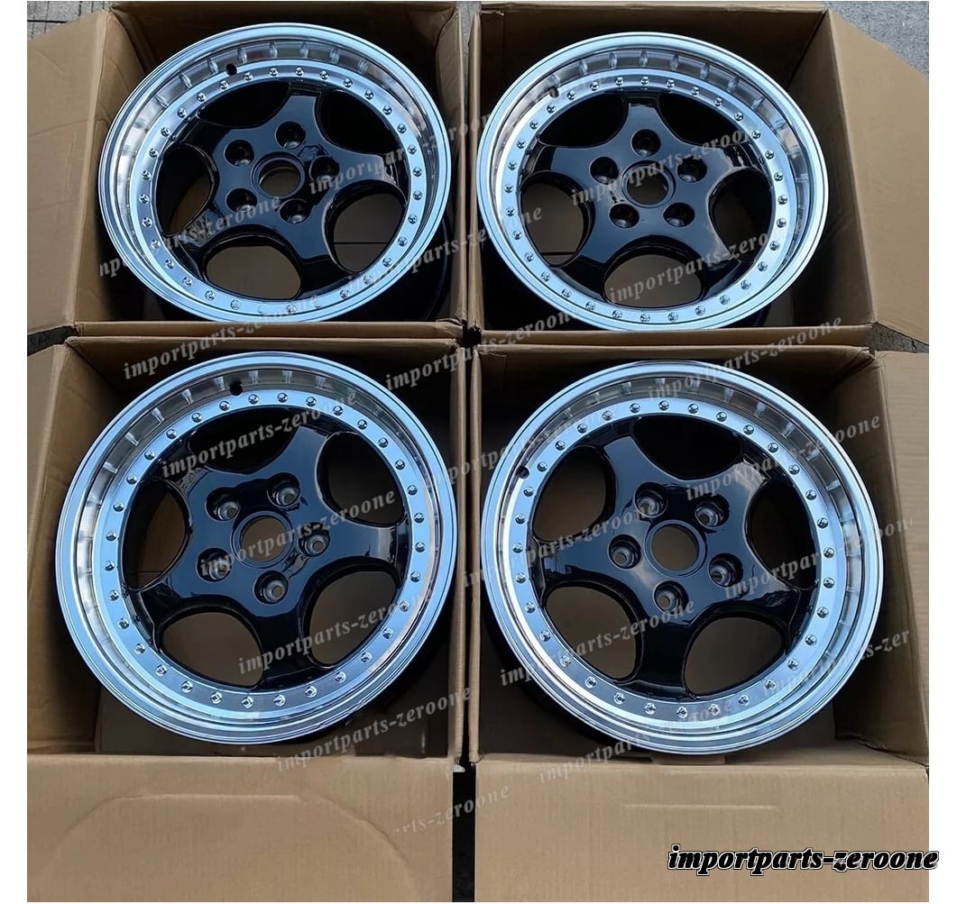 17インチ 鍛造 クラシック ワイド ブラック スタイル ホイール 1987-1991 ポルシェ 944　-BRN-12712