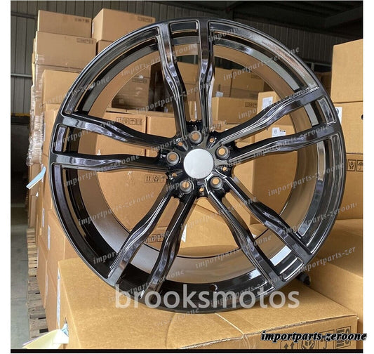 1点限り 20インチ　グロスブラックスタッガードホイール　BMW X5 E70 F15 X6 E71 F16 　5x120 612　-BRN-11868　鍛造　★