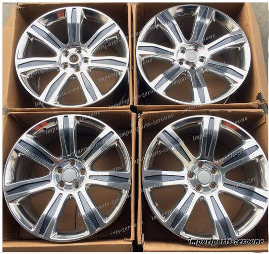 22インチ 7 スポーク AUTOBIOGRAP STYLE ホイールセット レンジローバー VOGUE 5X120 　-BRN-1264
