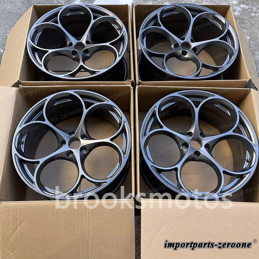 アルファロメオステルビオ 20インチドラックサテンガンメタル鍛造ホイール 20x9 20x10  LI-1500