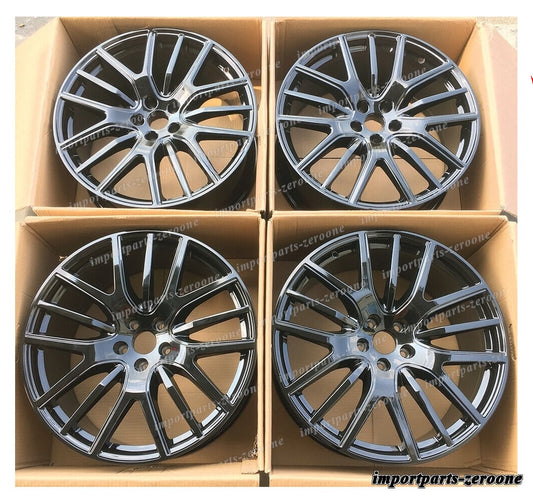 Maserati Ghibli 21インチ ホイール 21x8.5 21x10.5 グロスブラック フルセット 4　-BRN-12200