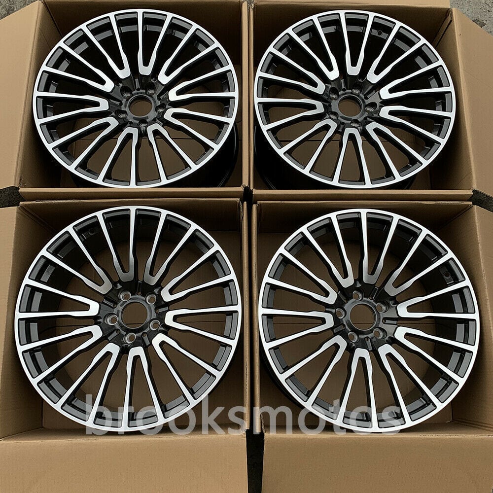 1点限り 21インチ グレー GED ホイールセット BMW 2011+ 6 シリーズ F06 F12 F16 21X8.5 21X9.5 　-BRN-1214★