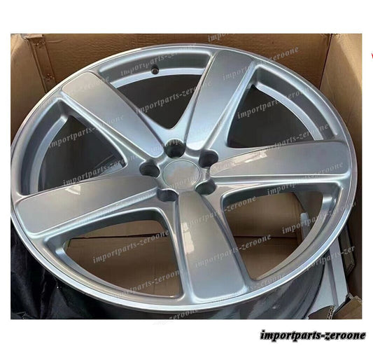 21インチ クラシック 5 スポーク ハイパーシルバー スタイル ホイール リム ポルシェ カイエン 21X10　-BRN-12206
