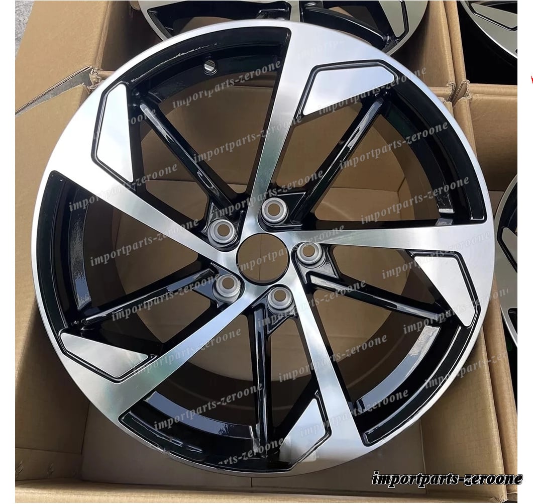 1点限り 18インチ RS スタイル ブラック ホイール アウディ A3 A4 A5 A6 A8 S4 S6 S8 18x8 　-BRN-12544★