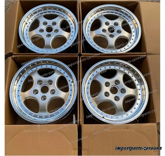 17インチ 鍛造クラシック ワイド シルバー スタイル ホイール 1981-1986 ポルシェ 944　-BRN-12696