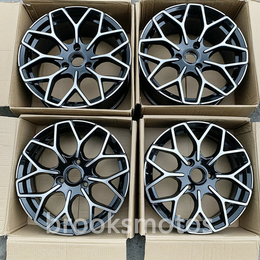 1点限り 16/17インチ 　16X5.5 17X7.5 B STYLE ブラック ホイールセット スマート TWO 3X112 　-BRN-1021　鍛造　★