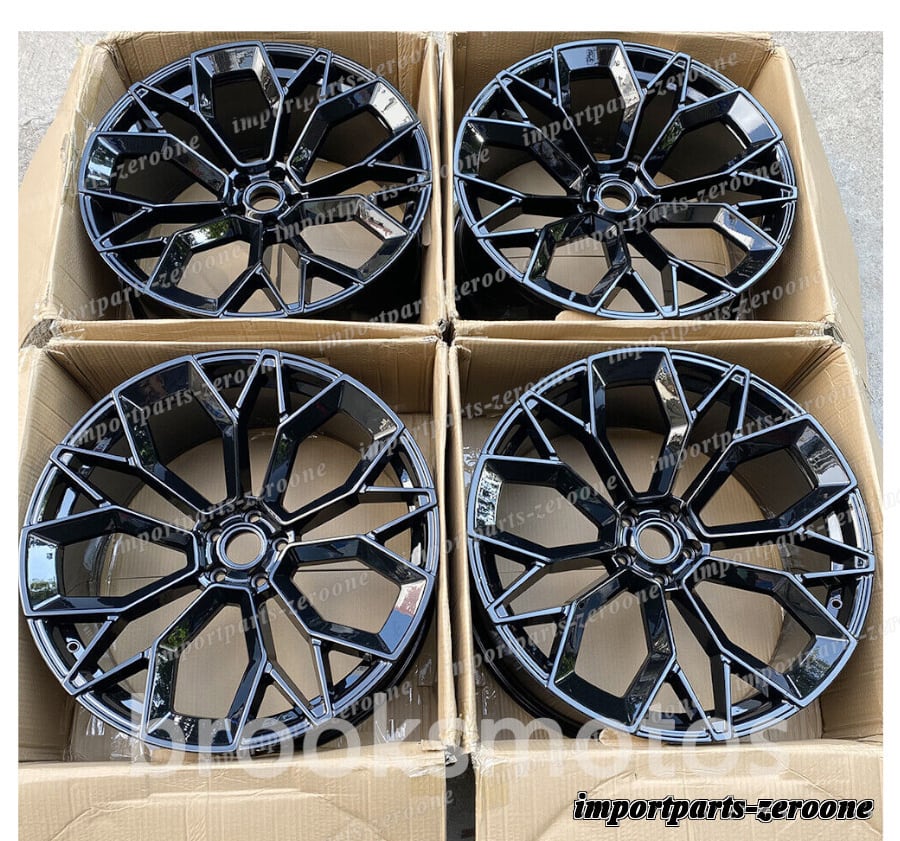 1点限り 21インチ　グロスブラック　ホイール　ポルシェ　マカン　 21X9 21X10.5　４本セット　鍛造-BRN-11416-2★