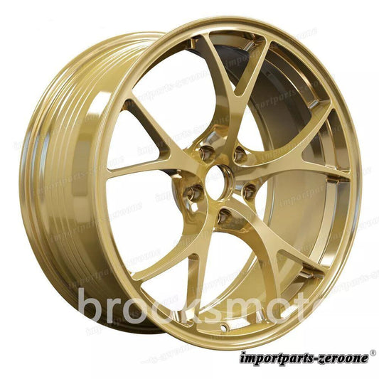 アルファロメオジュリア 19インチスタッガー フォージドホイール 19x8 19x9 ゴールド LI-2133