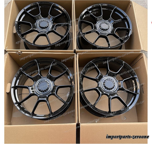 1点限り 21インチ スタッガードグロスブラックスタイルホイール ポルシェ 991 911 カレラS　-BRN-12193　鍛造　★