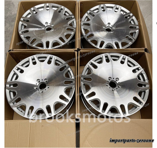 1点限り 22インチ B シルバー フロッグ ホイール メルセデスベンツ W222 S63 AMG 22x10 22x11 　-BRN-11661★