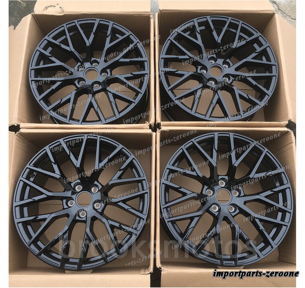 1点限り 22 インチ グロス ブラック スタイル ホイール アウディ C7 S7 D4 D5 A8 S8 22x9.5 オフセット30 "　-BRN-11940★