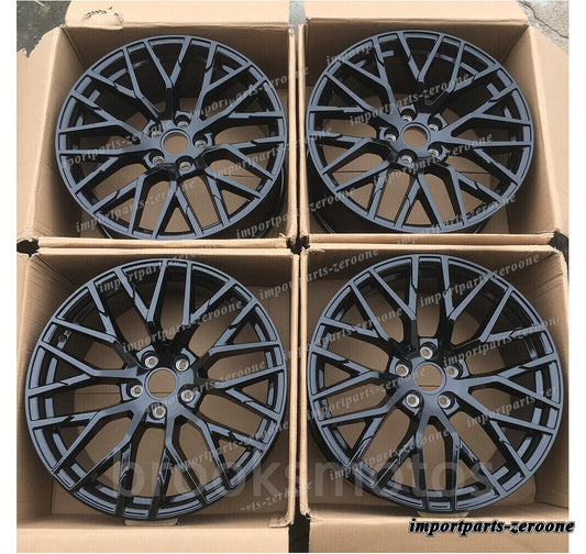 1点限り 22 インチ グロス ブラック スタイル ホイール アウディ C7 S7 D4 D5 A8 S8 22x9.5 オフセット30 "　-BRN-11940★
