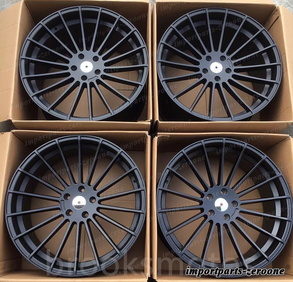 22インチHMスタイルサテンブラックホイールbmw F10 M5 5x120 22x9 22x10.5適合 LI-2346
