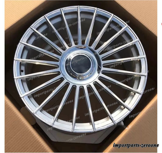 24インチ NEW ブラシ 鍛造 ホイール ロールスロイス カリナン 24x10 ブラックバッジ　-BRN-12604