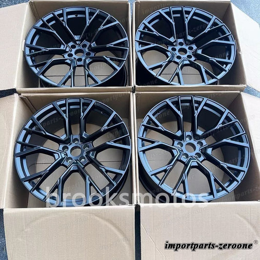 22インチ新品サテンブラックフルスタイルホイールフィット 2019+ BMW G05 X5 2020+ G06 X6 809 LI-2180